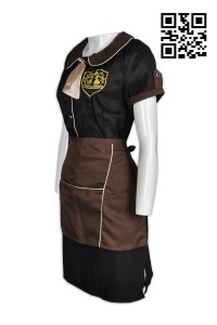 KI085 chef uniform catering restaurant uniform break cafe coffee servants hk company  monogrammed chef coat f&b uniform